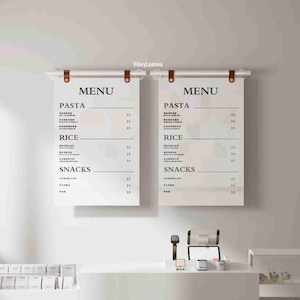 Metall-Speisekarte für Cafés und Restaurants, anpassbares Hängeschild für Preislisten und Angebote, für Veranstaltungen und Partys