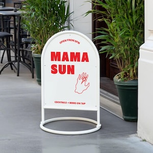 Double-Sided Metal Menu Board Outdoor A-Frame Sign for Restaurant Cafe Business Weatherproof Powder-Coated Steel Signage Customizable Panel