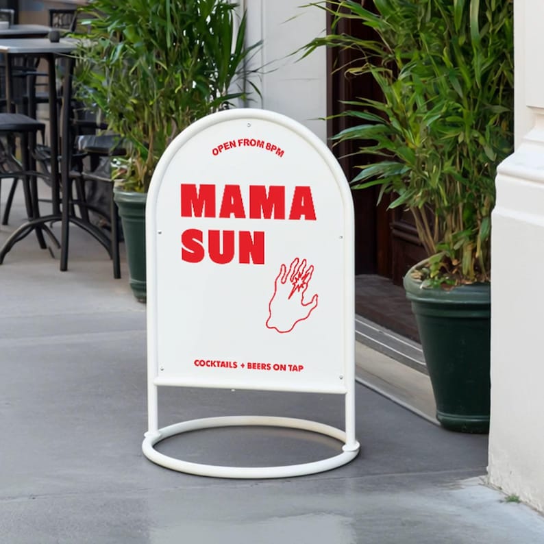 Double-Sided Metal Menu Board Outdoor A-Frame Sign for Restaurant Cafe Business Weatherproof Powder-Coated Steel Signage Customizable Panel image 1