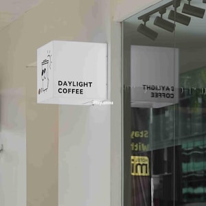 Letrero de caja de luz LED de tamaño personalizado para escaparate de cafetería y tablero de menú - Señalización comercial redonda