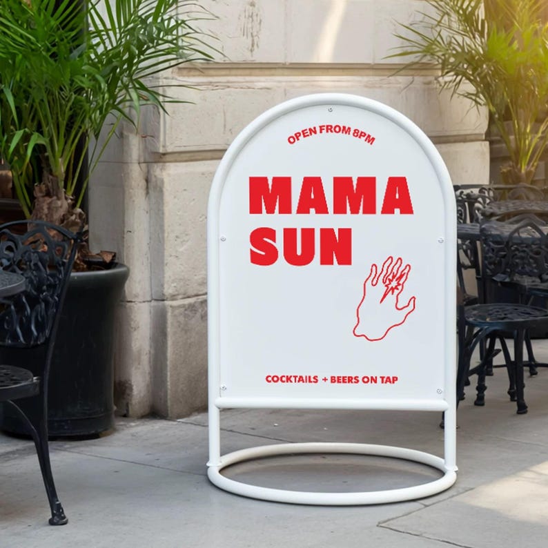 Double-Sided Metal Menu Board Outdoor A-Frame Sign for Restaurant Cafe Business Weatherproof Powder-Coated Steel Signage Customizable Panel image 2