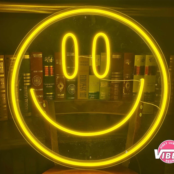 Emoji Neon Sign,Smilely Neon Lights,Hanging Wall Art,Room Decoration,Custom Emoji Signs,Smiley,customizable neon sign,Cool Home Decoration