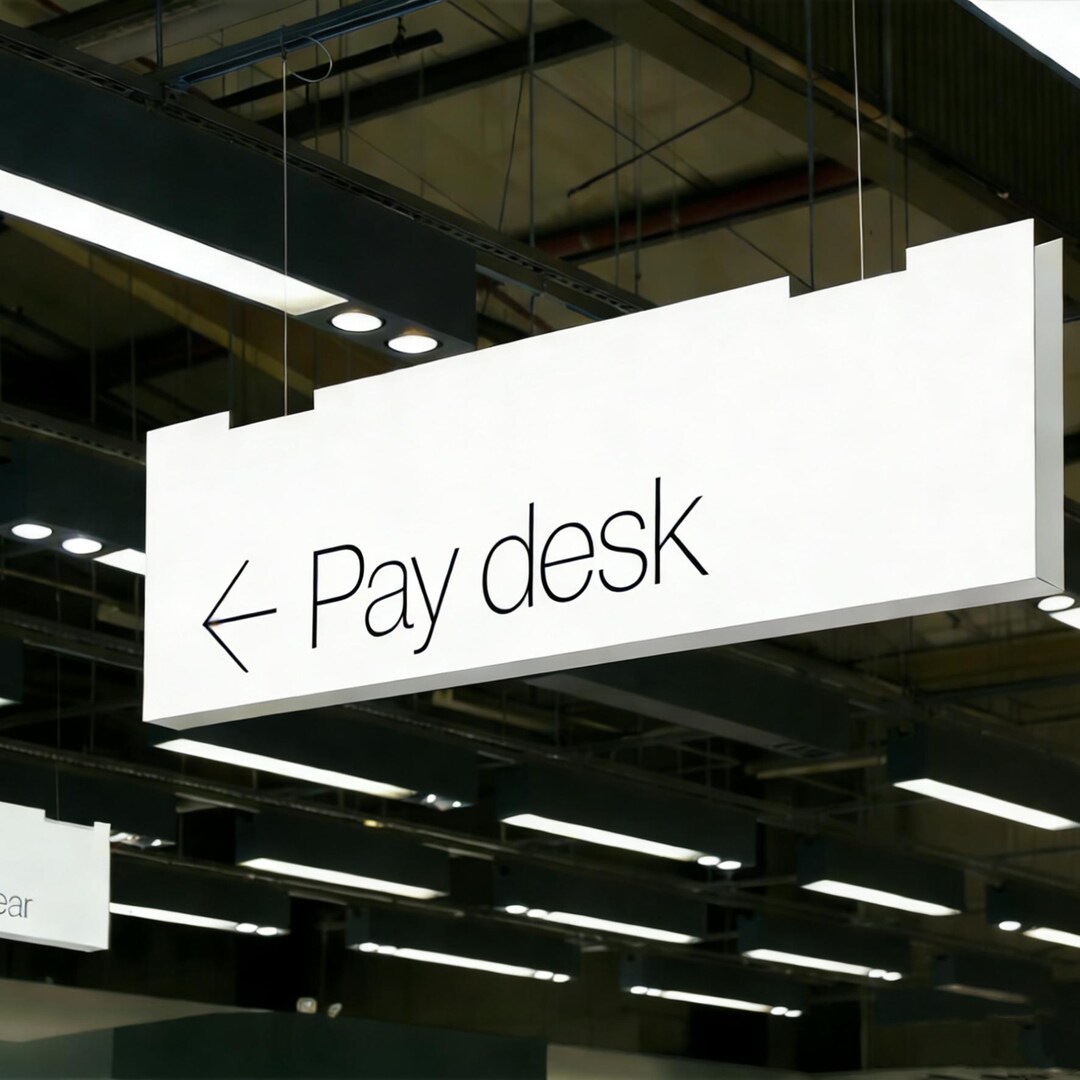 Pay Store Sign Custom Shop Signage Set - Info Desk & Pay Station | Personalized ...