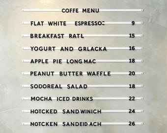 Magnetic Letters Numbers for Café Menu Boards, Update Menus in Seconds No Mess