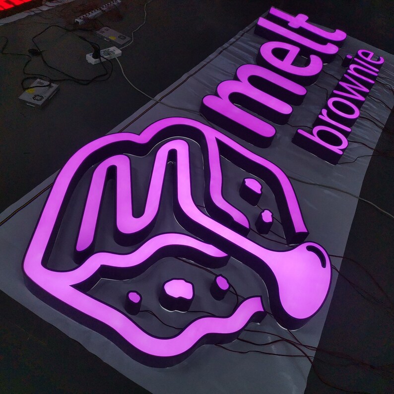 Channel Letters Design,custom Front Light Alphabet,3d Acrylic Signage