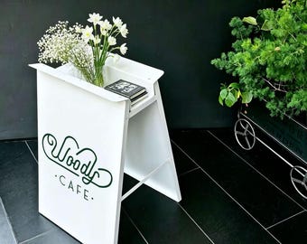 Custom Outdoor Metal A‑Board Sidewalk Sign, Double‑Sided Personalized Store Front Display, Custom Logo Business Street Standing Sign