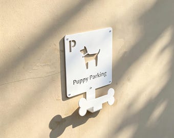 Puppy Parking Only Metal Sign, Custom Pet Shop Decor, Funny Gift for Dog Owners