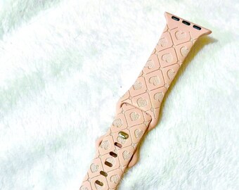 DIGITAL DOWNLOAD Hearts, Valentines Day, love, Watchband File, svg, watch Band Design, Laser Engraved, Laser Ready File, Glowforge Ready