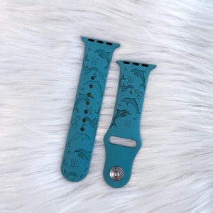 DIGITALER DOWNLOAD Delfin, Wasser Splash Muster Armband Datei, svg, Armband Design, Laser graviert, Laser Ready File, Glowforge