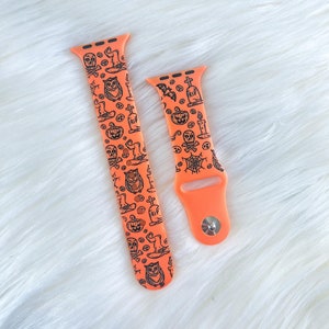 DIGITAL DOWNLOAD Spooky Halloween Watchband File, svg, watch Band Design, Laser Engraved, Laser Ready File, Glowforge Ready