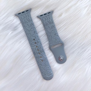 TÉLÉCHARGEMENT NUMÉRIQUE chaton, chat maman, fourrure mama motif Watchband File, svg, watch Band Design, Laser Engraved, Laser Ready File, Glowforge Ready