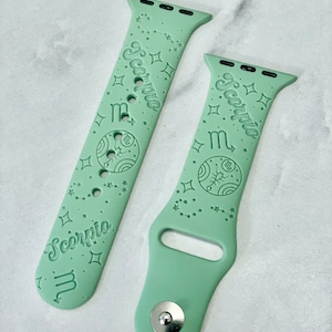 DIGITALER DOWNLOAD Skorpion Sternzeichen, Uhrband Datei, svg, Uhr Band Design, Laser graviert, Laser Ready File, Glowforge Ready