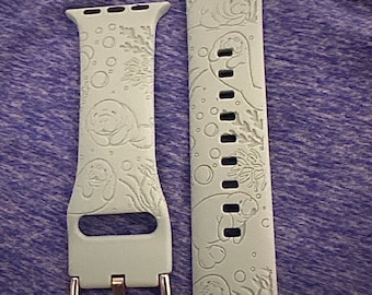Digital Download Manatee, sea cow, animal watchband file, SVG, watch band design, laser engraved, laser ready