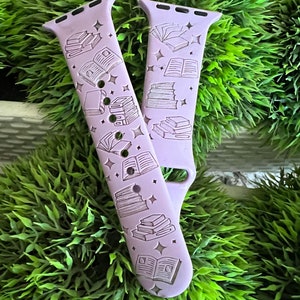 DIGITALE DOWNLOAD Boekliefhebbers, leespatroon Watchband File, svg, watch Band Design, Laser Gegraveerd, Laser Ready File, Glowforge Ready