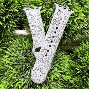 DOWNLOAD DIGITAL Arquivo de pulseira de educação escolar para professores de ciências, svg, design de pulseira de relógio, gravado a laser, arquivo pronto para laser, pronto para Glowforge