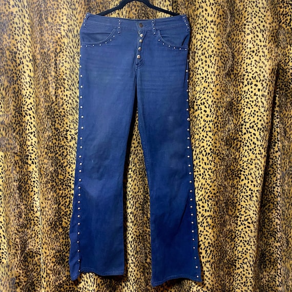 Jeans with studs hotsell down the side
