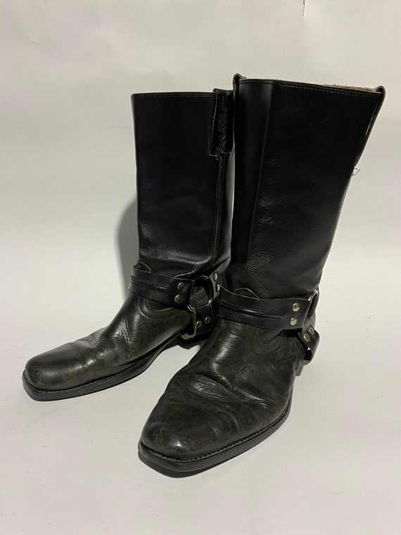 Joe Sanchez Black Leather Frye Boots w/ Buckle