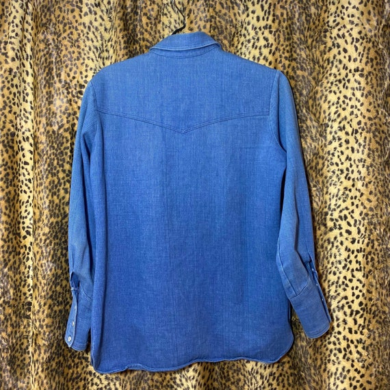 Vintage Lady Wrangler Pearl Snap Denim Shirt - Gem