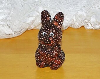 Small sequined bunny / brown sequined bunny / brown sequin Easter bunny / Easter decoration