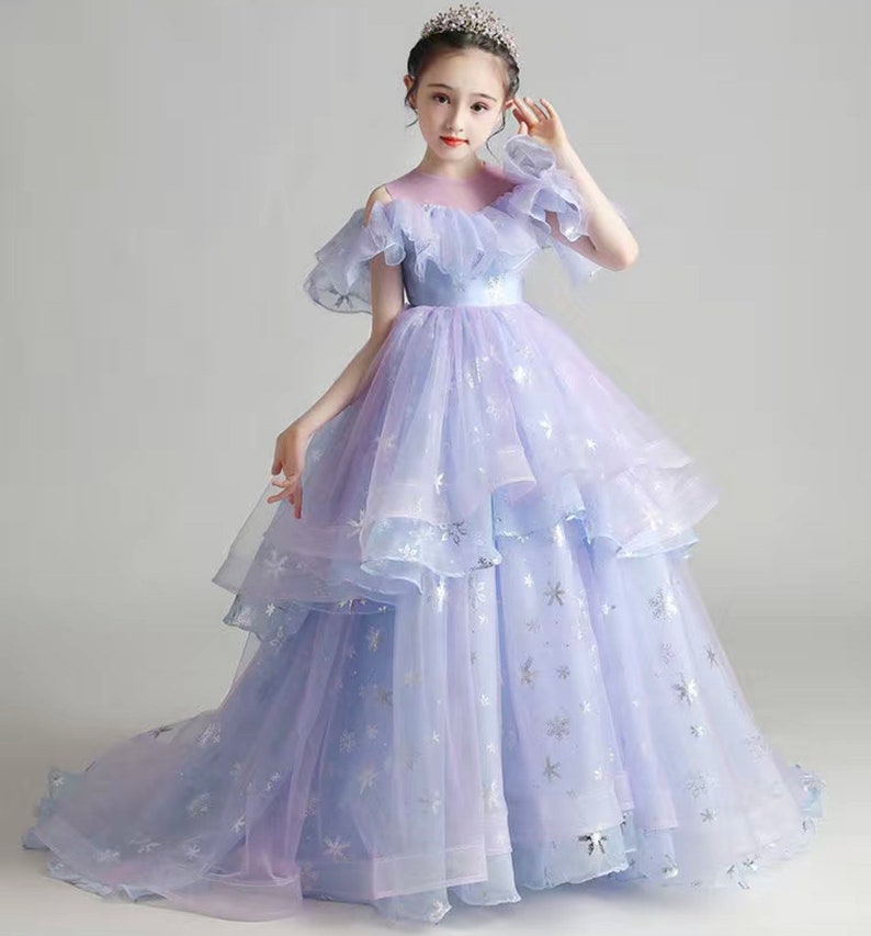 Princess Dress Girls Blue Dress Exclusive Dress For Girls Etsy