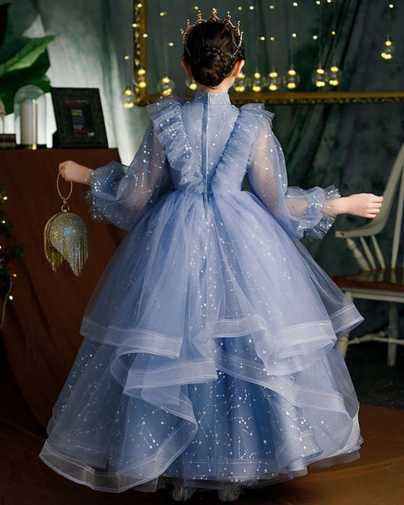 blue princess dress