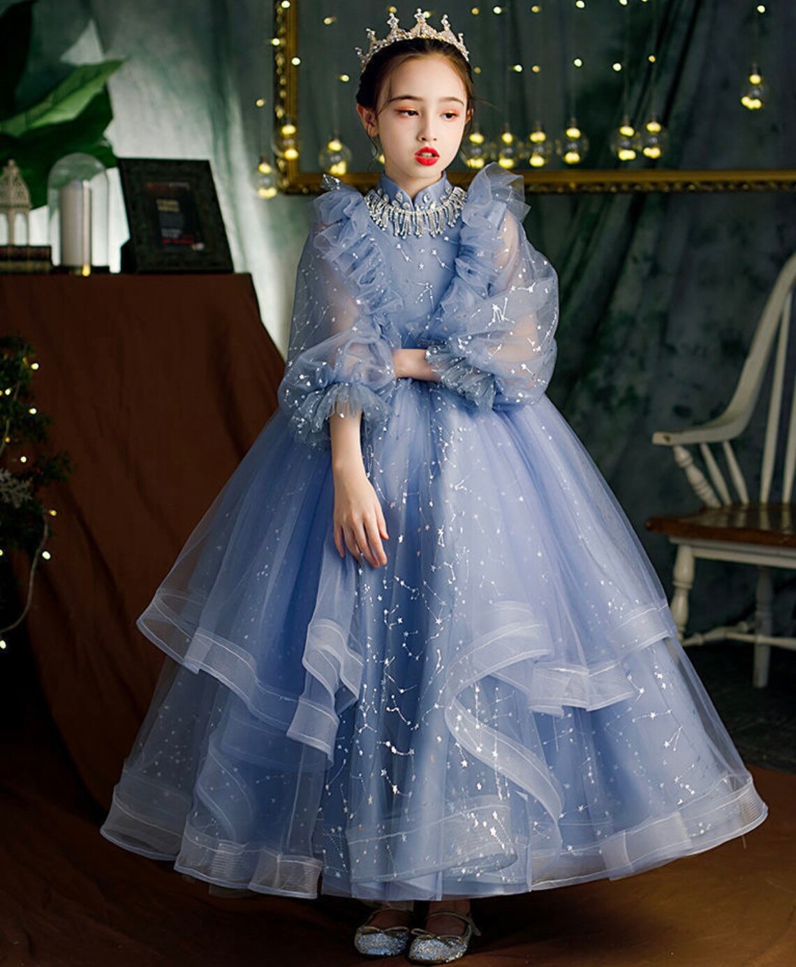 Cinderella Dress Blue Princess Dress Girls Special Occasion | Etsy