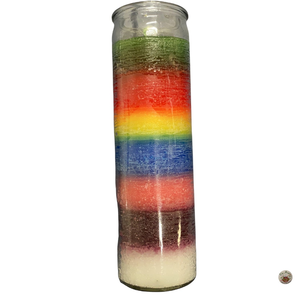 7 Day Candle / 7 Color Candle/ Colorful Candle / Glass Candle Etsy 日本
