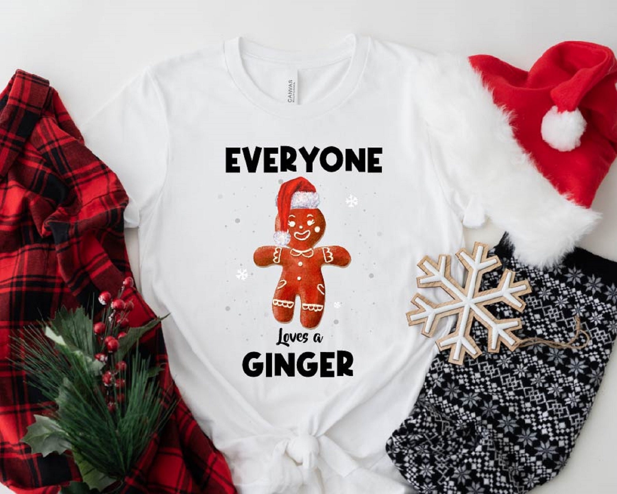 Discover Everyone Loves A Ginger Shirt, Funny Christmas Gingerbread Tee