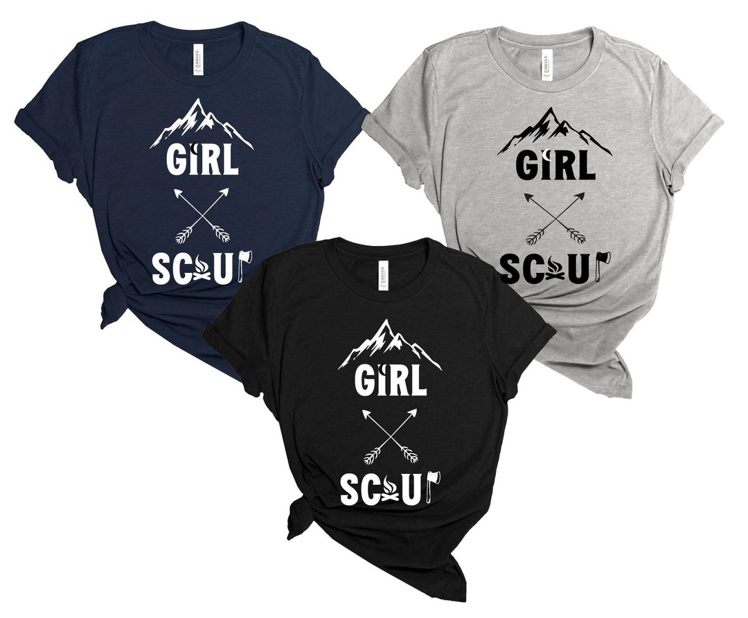 Girl Scout Shirt Woman Scout Troop T Shirt Girl Camping Crew Etsy