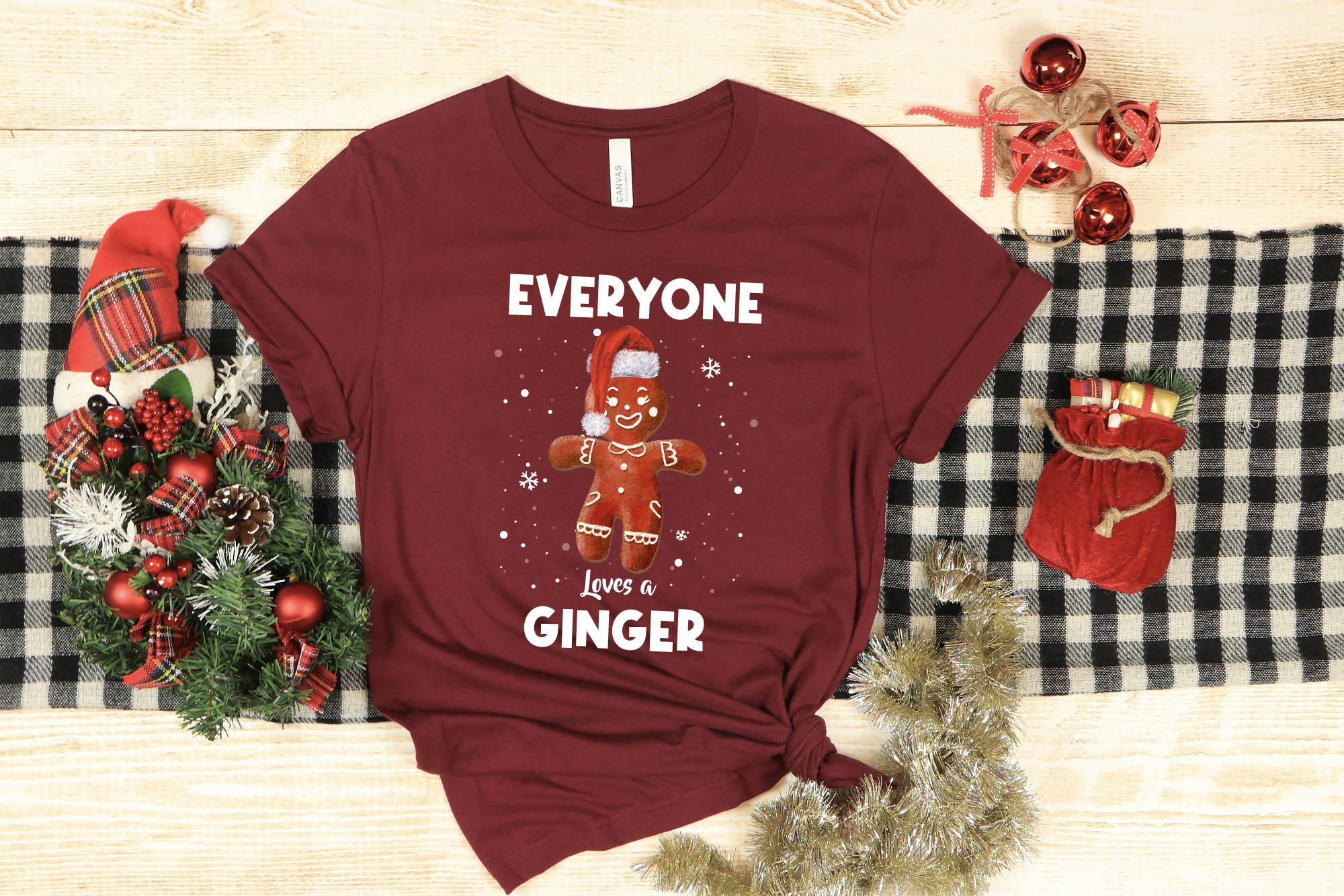 Discover Everyone Loves A Ginger Shirt, Funny Christmas Gingerbread Tee