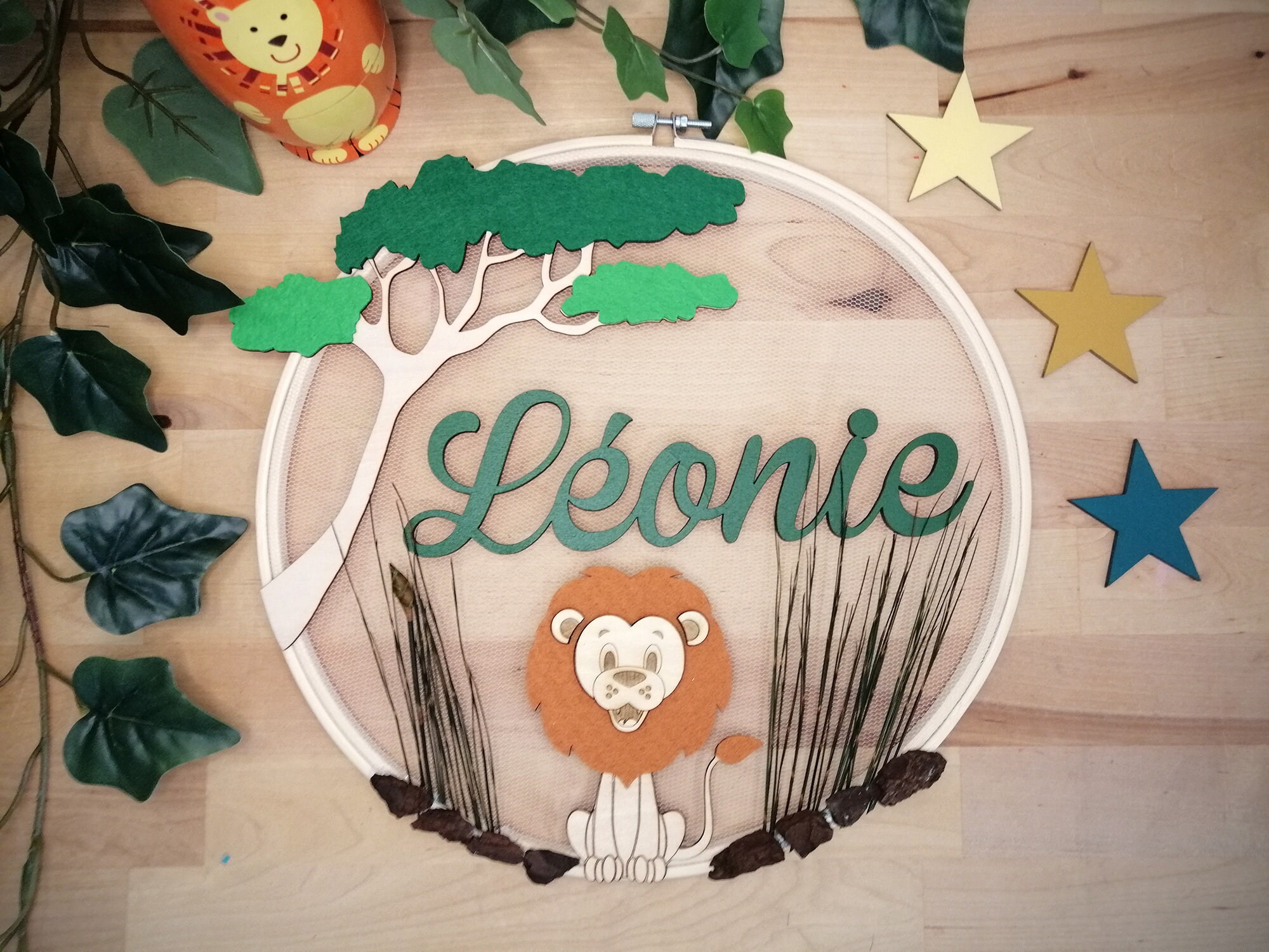 Prénom en Bois sur Couronne Savane