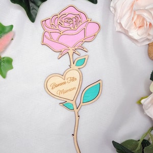 Personalized wooden rose - Mother&#39;s Day gift, thank you teacher, nanny, atsem