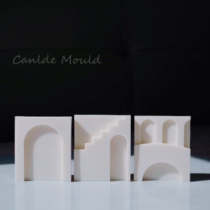 Unique Bridge Candle Mold,Arch Mould,Geometric Square Stairs Silicone Molds For Making Personalized Soy Wax wedding Gift,Abstract Home Decor