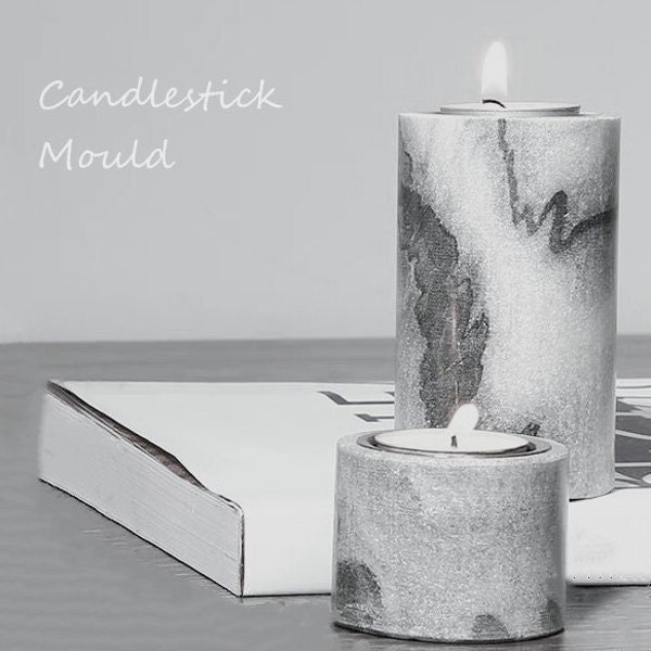 Concrete Candle Vessels Square Etsy