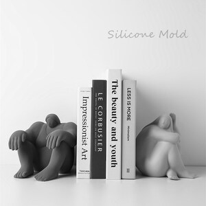 Plump Female Body Bookend Mold,Cement Silicon Mould For Making Abstract Human Torso Candle Concrete Sculpture Deco Jesmonite Plaster Casting image 1