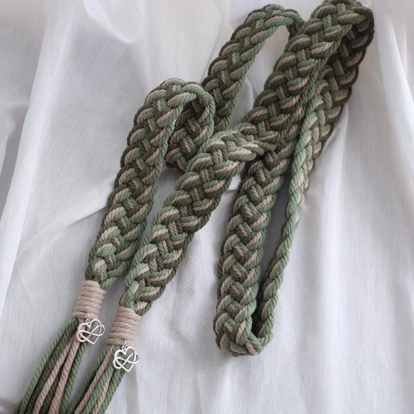 Personalized Handfasting Cord,Irish Tradition,Celtic ceremony,Fall wedding favors,Green Handfast,Hand fasting,Gifts for bride