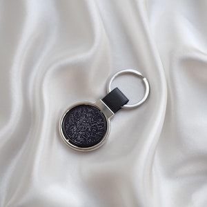 Porte-clés photo personnalisé avec carte d'étoiles, ciel nocturne personnalisé par date de rencontre, mariage, carte du ciel pour un anniversaire, cadeau de Saint-Valentin pour elle