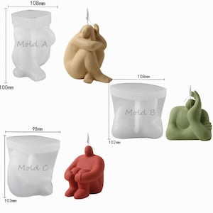 Plump Female Body Bookend Mold,Cement Silicon Mould For Making Abstract Human Torso Candle Concrete Sculpture Deco Jesmonite Plaster Casting image 2