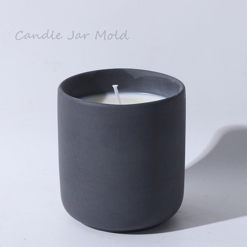 Candle Jar With Lid Cement Mold for Makingplaster Etsy