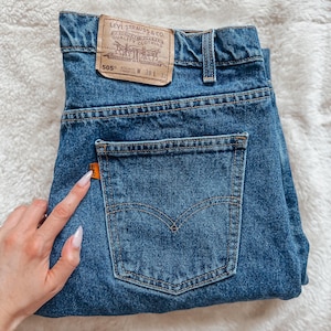 Vintage Orange Tab Levi&#39;s 505 Jeans