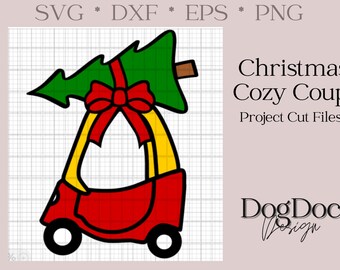 Christmas Cozy Coup SVG; cricut, clipart, car, tree, craft, iron-on, card, png