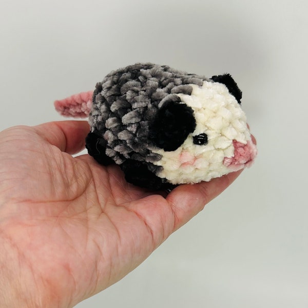 Pocket Possum Velvet Opossum Plushie Possum Gift Stuffed Possum Soft