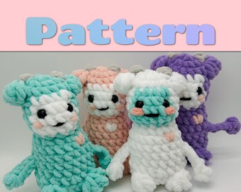 No Sew Baby Yeti Big Foot-haakpatroon (digitale download)