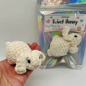 Velvet Mini Bunny Rabbit Plushie Desk Pet Rabbit Cute Bunny Tiny Bunny Toys