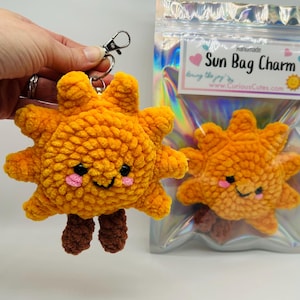 Sun Bag Charm Backpack Buddy Plushie Keychain Summer Gift