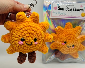 Sun Bag Charm Backpack Buddy Plushie Keychain Summer Gift