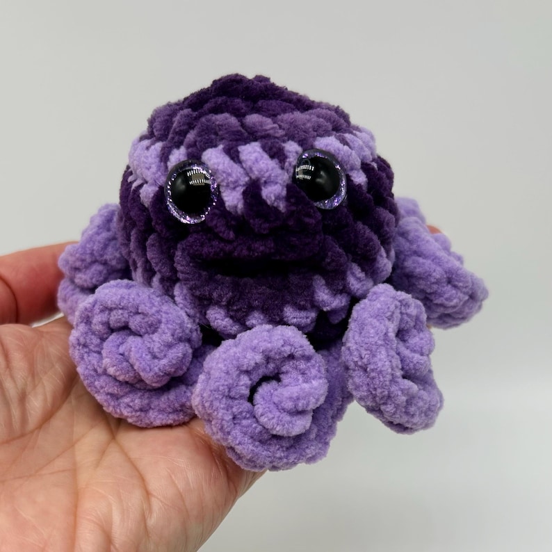 Octopus Stress Ball: Handmade Sensory Toy for Anxiety Relief Tri-Purple