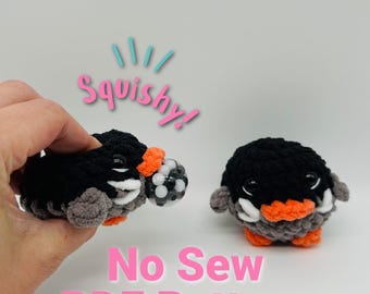 Patroon gehaakte stressbal gehaakte gans: amigurumi zonder naaien (pdf-patroon)