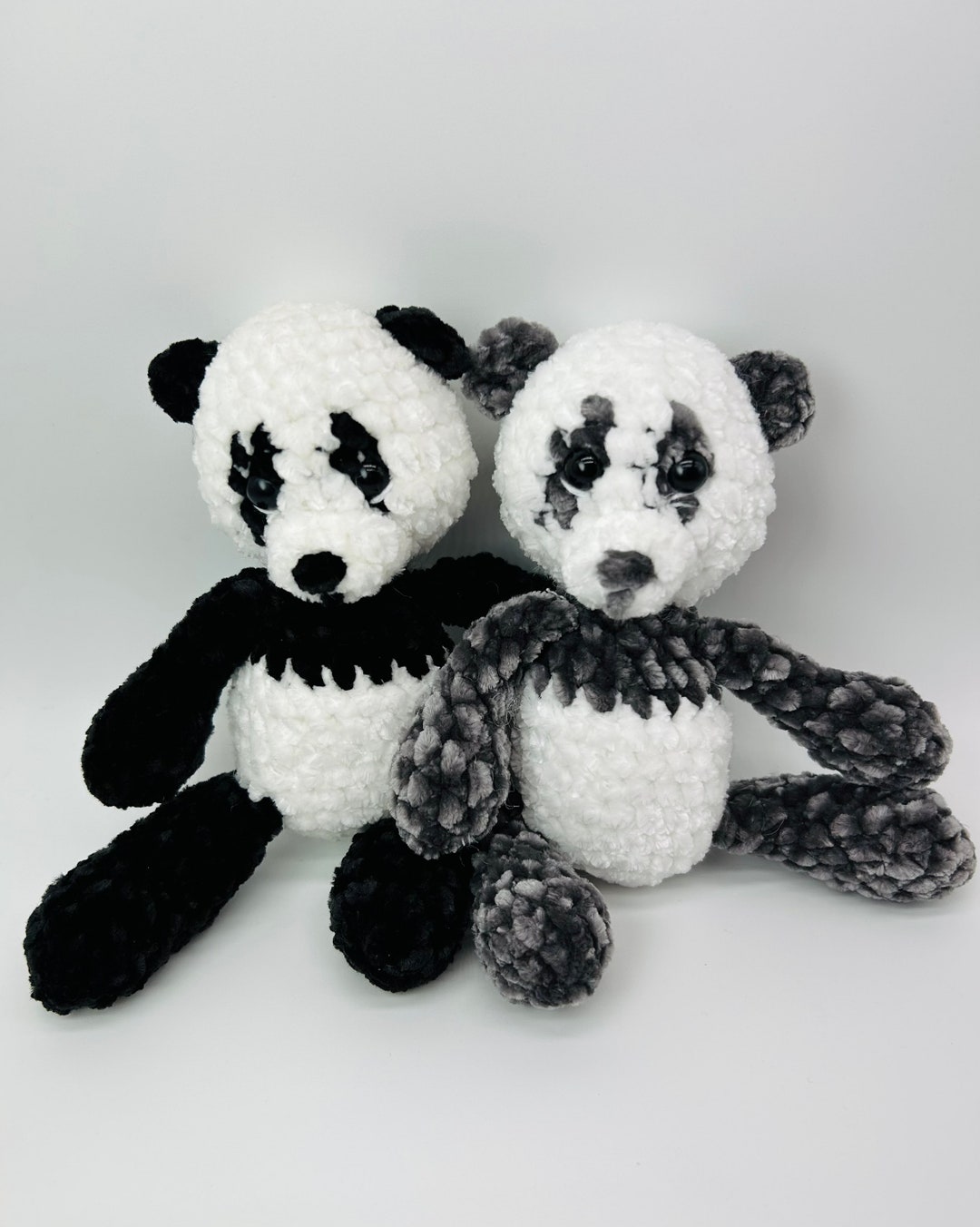 Velvet Panda Plushie Panda Small Desk Stuffed Panda Panda Lover Gift ...