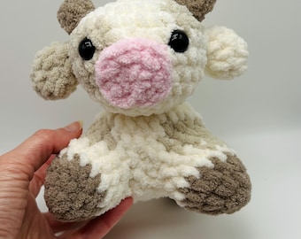 Handmade Plush Cow Stuffed Animal – Farm Decor